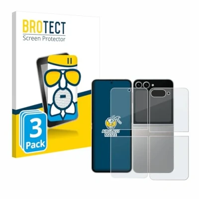 Afbeelding van BROTECT Screenprotector voor Samsung Galaxy Z Flip6 (Voor+Achter) Folie Beschermfolie Beschermglas matte (3 Stuks)