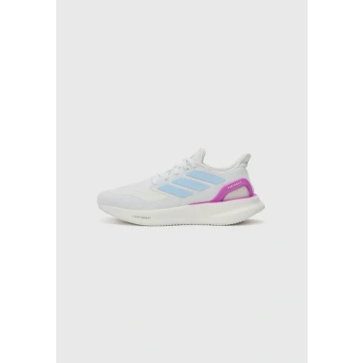 Afbeelding van adidas Performance Pureboost 5 Hardloopschoenen voor op de weg, Dames, Maat: 37 1/3, White/glow blue/purple burst Schoenen
