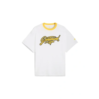 Afbeelding van Puma Hoops Dortmund Tshirt print, Heren, Maat: Medium, white