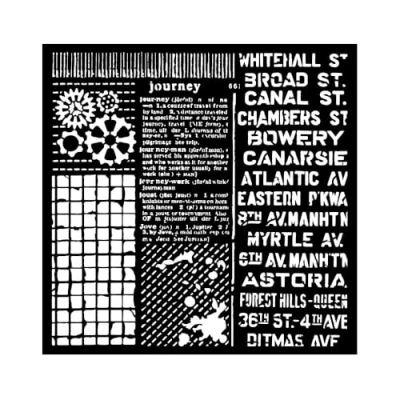 Afbeelding van Stamperia Voyages Fantastiques Thick Stencil 18x18cm Mixed Patterns (KSTDQ99)