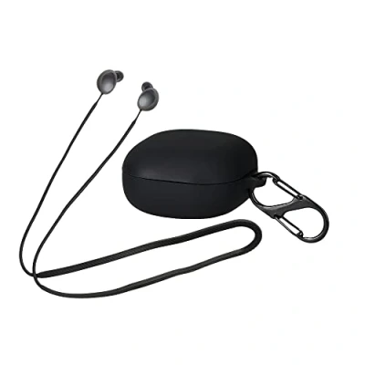 Afbeelding van kwmobile set case &amp; koord voor oordopjes geschikt Samsung Galaxy Buds 2 2x 80 cm In zwart /