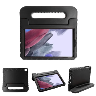 Afbeelding van Samsung Galaxy Tab A7 Lite Hoes: iMoshion Kidsproof Backcover met handvat Shockproof/Valbescherming Softcase,Backcover Zwart Siliconen En TPU