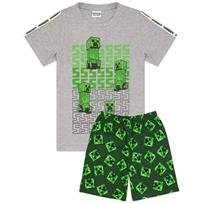 Afbeelding van MINECRAFT PYJAMAS BOYS 4 Design opties Kids Top Shorts Gamer PJ&#039;s 8 9 jaar