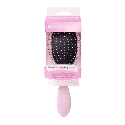 Afbeelding van Brushworks Ovale Ontwarrende Haarborstel Roze