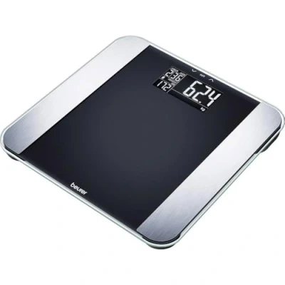 Afbeelding van Beurer BF LE Limited Edition Glazen diagnoseweegschaal, lichaamsvetweegschaal met calorieweergave AMR en modern zwart display