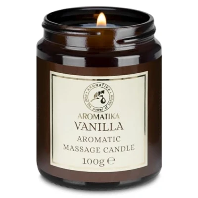 Afbeelding van Massage Kaars Vanille 100g Aroma Aromatherapie Sojawaskaarsen Veganistische Sojawas Cadeau Geurkaars in Potje Ontspanning Lichaamsverzorging