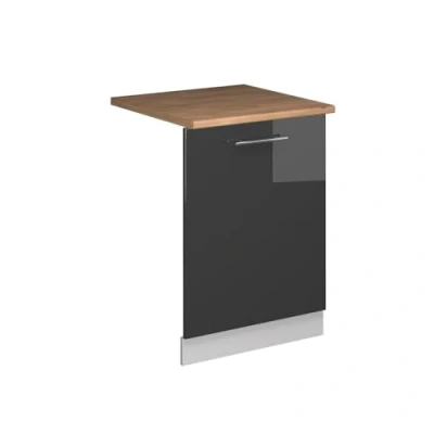 Afbeelding van Vicco Vaatwasserpaneel Fame Line, antraciet hoogglans, 60 cm, AP eiken