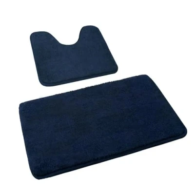 Afbeelding van Rururug Antislip badmat Microfiber douchemat, machinewasbaar, extra zachte absorberende mat (40x60cm, Marineblauw)