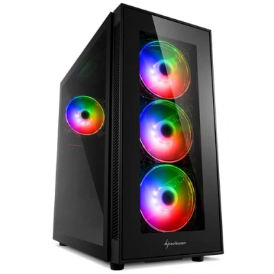 Afbeelding van Sharkoon TG5 Pro RGB Midi tower PC behuizing Zwart