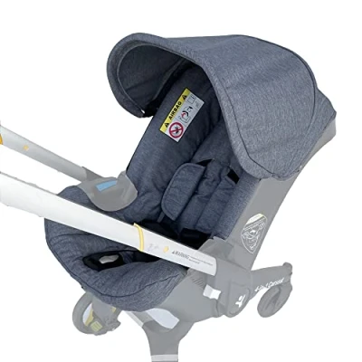 Afbeelding van Brogtorl kinderwagen accessoires Aankleedset Kleding, zonneklep Hoes en zitkussen Compatibel met Doona (grijs)