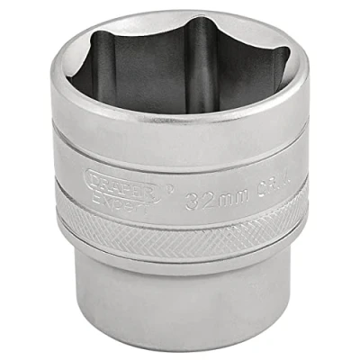 Afbeelding van Draper Expert 1/2&quot; 32 mm vierkante aandrijfbus 6 punts inbussleutel Chroom Vanadium stalen moersleutel accessoire 16622