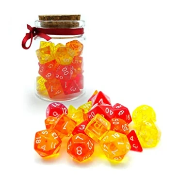 Afbeelding van Bescon Mini Dice Gem Set 21pcs 21 Polyhedral Dice, 3 colors in Complete of 7, Miniature 10MM Size