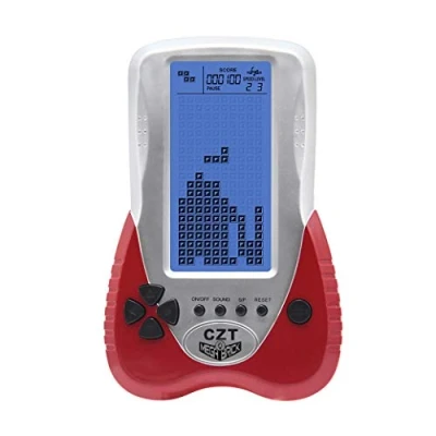 Afbeelding van CZT Retro Brick Gameconsole, achtergrondverlichting, blauw, geïntegreerd, 23 spellen, tank, battle/racing, hoofdtelefoon, puzzel, draagbaar speelapparaat, zakspeelgoed, speelgoed voor kinderen,