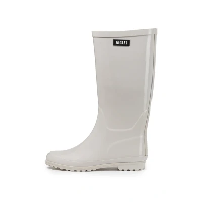 Afbeelding van Aigle Eliosa Regenlaarzen, Dames, Maat: 41, Beige Rubber/ textiel