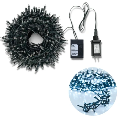 Afbeelding van Cheqo® Kerstboomverlichting Micro Clusterverlichting Kerstlampjes LED Verlichting Kerstverlichting voor Binnen en Buiten 800 16 Meter Wit