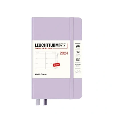 Afbeelding van LEUCHTTURM1917 Pocket 367626 weekkalender (A6) 2024, 12 maanden, lila, Engels