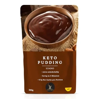 Afbeelding van keto Pudding grote verpakking chocolade suikervrij Voor koolhydraat en dieet Zonder suiker