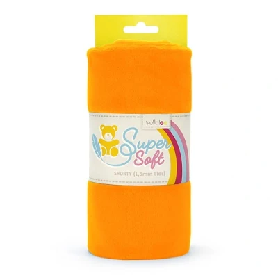 Afbeelding van kullaloo Supersoft pluche stof, Shorty in vele kleuren, poollengte 1,5 mm, EN 71 3 9 gecertificeerd, oranje