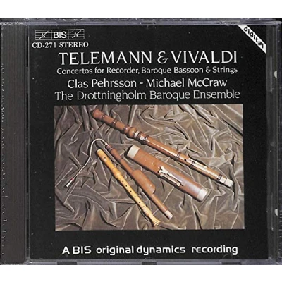 Afbeelding van Clas Pehrsson, Michael McCraw, Drottningholm Baroque Ensemble Concertos for Recorder and Bassoon (CD)