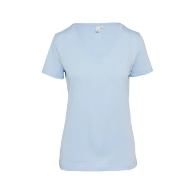 Afbeelding van QS Tshirt basic, Dames, Maat: Medium, Hellblau