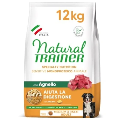 Afbeelding van Natural Trainer Sensitive Adult Medium Lamb Glutenvrij 12 KG