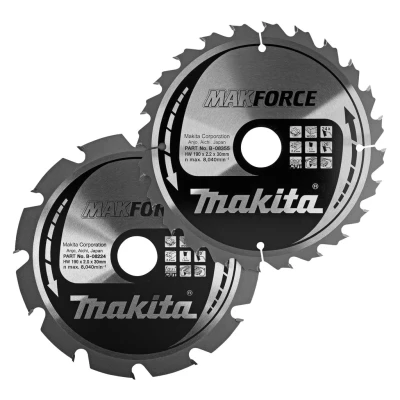 Afbeelding van Makita Twinpack Zaagbladl 190Mm 12/24T B 49367