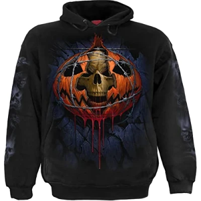 Afbeelding van Spiral Heren Hoody Zwart Hooded Sweatshirt, Zwart, S