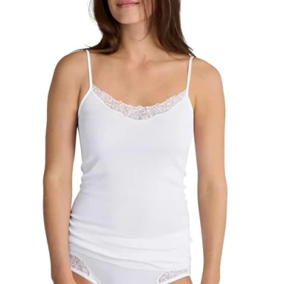 Afbeelding van Calida Cotton Desire spaghetti top wit, maat 40 42, 40/42 NL