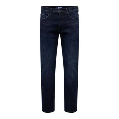 Afbeelding van ONLY &amp; SONS Onsweft Reg. Blue Blk 2652 Mat DNM Noos, Black Denim., 38W / 34L