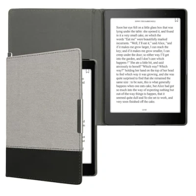 Afbeelding van kwmobile hoes geschikt Voor Kobo Aura ONE Canvas beschermhoes in donkergrijs / zwart e reader
