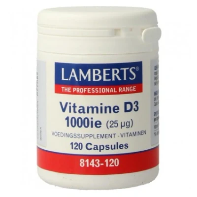 Afbeelding van Lamberts Vitamine D3 1000ie/25mcg, 120 capsules