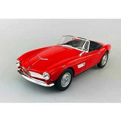 Afbeelding van Welly B M W 507 Cabrio Open Rood 1956 1959 1/24 Model Auto De Cast Nieuw in Box
