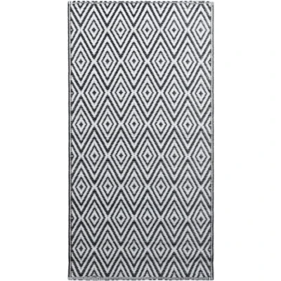 Afbeelding van Buitenkleed 190x290 cm PP wit en zwart