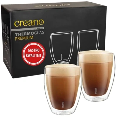 Afbeelding van Creano Dubbelwandige Koffieglazen Premium 400ml 2 stuks
