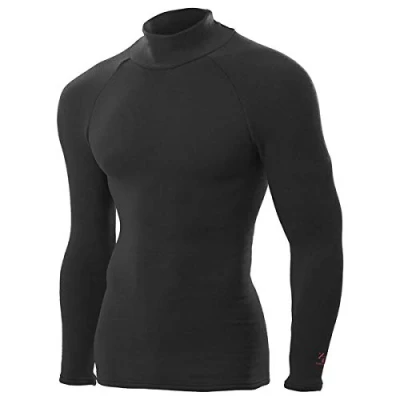 Afbeelding van ZEROFIT Functioneel shirt &#039;HEATRUB Ultimate&#039; hoogwaardige basislaag Mock Neck, zwart, XXL