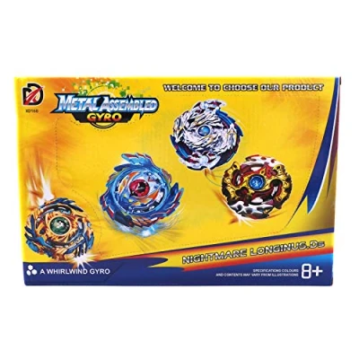 Afbeelding van POFET Bey Battle Blade Burst 4D set met Launcher Battling Tops Spinning Storm Gyro Metalen Fusion Topset voor kinderen