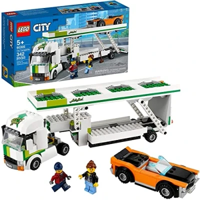 Afbeelding van LEGO City Car Transporter 60305 Bouwpakket, speelgoedset voor kinderen, nieuw 2021 (342 stuks)
