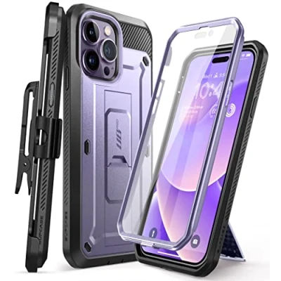 Afbeelding van Geschikt voor Apple iPhone 14 Pro Max Multilayer Unicorn Beetle Supcase paars Hoesje