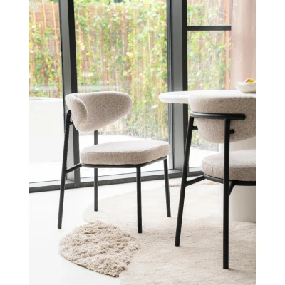 Afbeelding van By Boo Eetkamerstoel Jari Beige