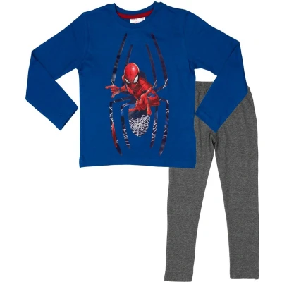 Afbeelding van Marvel Spiderman Pyjama Blauw / Grijs Maat 134/140