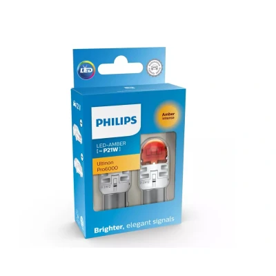 Afbeelding van Philips P21W LED Retrofit Oranje 12V 2 Stuks