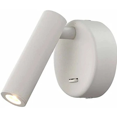 Afbeelding van Inspired Lighting Fusion Muur, Leeslamp, 3W LED, 3000K, 210lm, Geschakeld, Wit