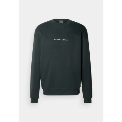 Afbeelding van Scotch &amp; Soda CORE LOGO Front Chest Sweater, Heren, Maat: Small, Grachten green