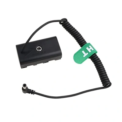 Afbeelding van HangTon DC Barrel naar NP F970 F750 F550 Dummy Batterij Power voor Sony Atomos Shinobi Shogun Inferno Ninja Monitor, LED Licht