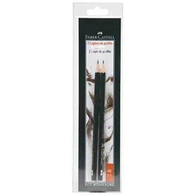 Afbeelding van Faber CASTELL B 9000 2B 2 blisterverpakking met grafietpotloden, schaal