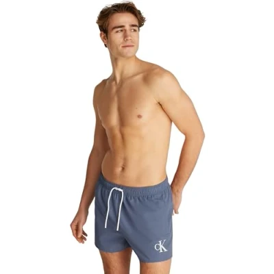 Afbeelding van Calvin Klein Swimwear Drawstring Zwemshorts, Heren, Maat: Large, Grisaille