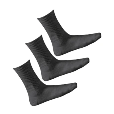 Afbeelding van VITSOCKS Super Zachte Ademende BAMBOE Sportsokken Heren (3 PAAR) Urban Skater Retro Stijl, 3x zwart, 43 46