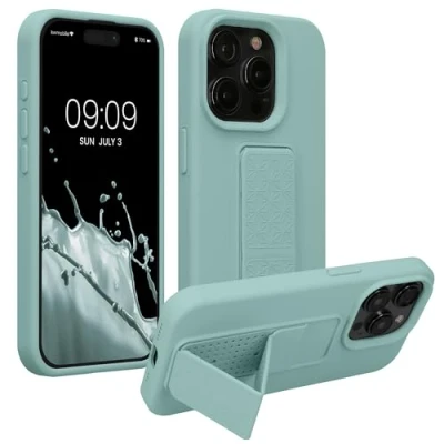 Afbeelding van kwmobile back cover voor smartphone geschikt iPhone 15 Pro 1x beschermhoesje van kunststof In mintgroen