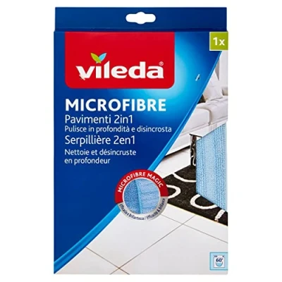 Afbeelding van Vileda microvezel vloerdoek 2in1 met reinigingsstrips voor het verwijderen van zelfs opgedroogde vuil