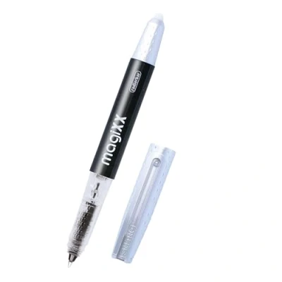 Afbeelding van Online magiXX uitwisbare Rollerball zwart met inktpatroon I 0,7 mm lijndikte incl. 1x cartridge blauw pen voor school, universiteit en kantoor thermogevoelige inkt